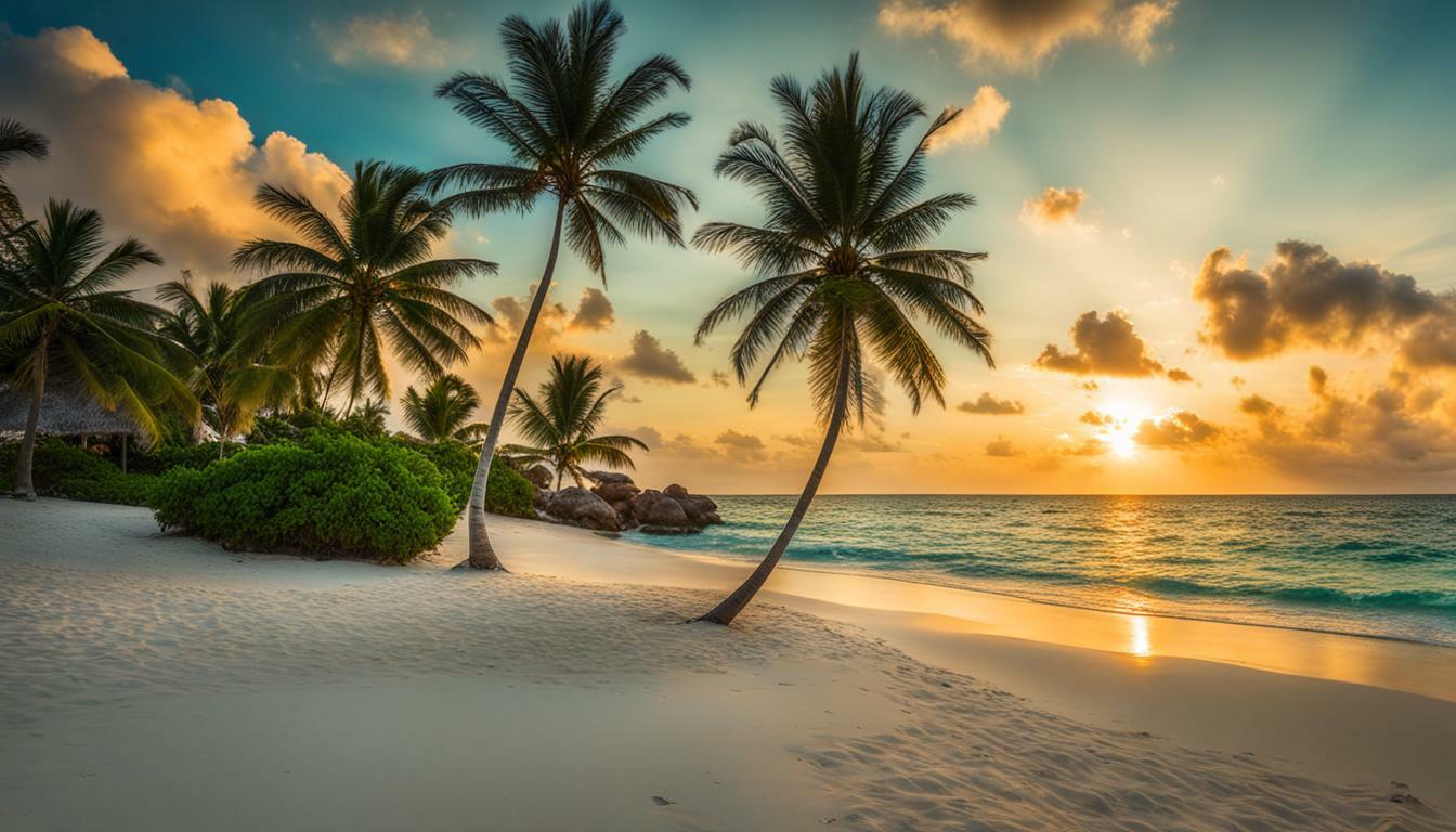 playa y palmas en Punta cana